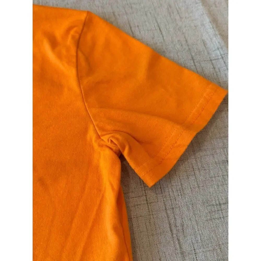 Weatherproof Vintage Boys Orange Triceratops Dinosaur Tee Shirt Size S (7-8)